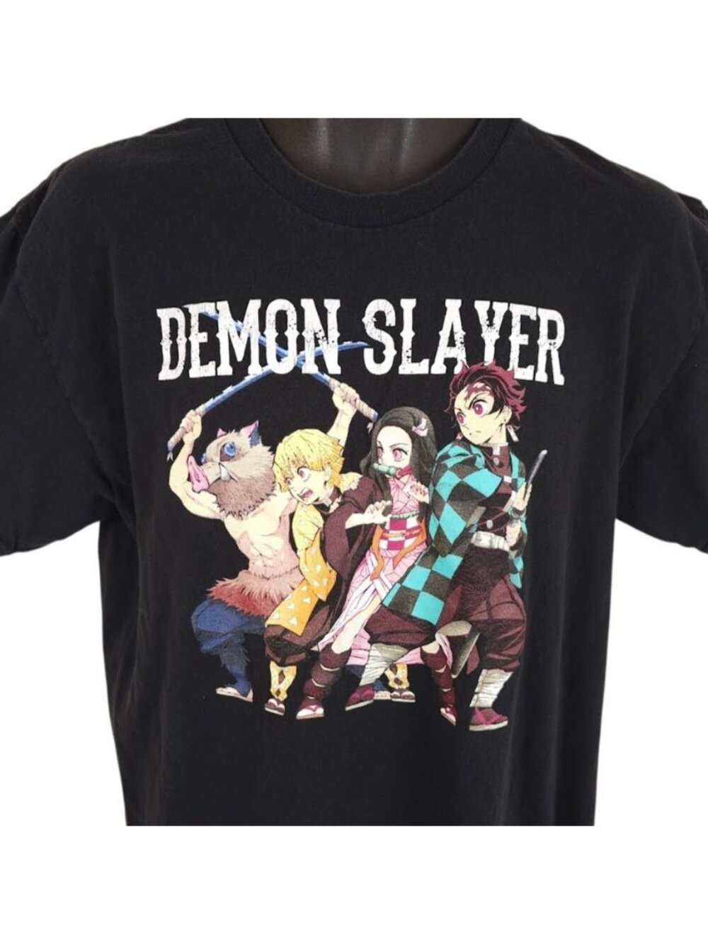 Demon Slayer T Shirt Mens Size Large Black Japanese Manga Series